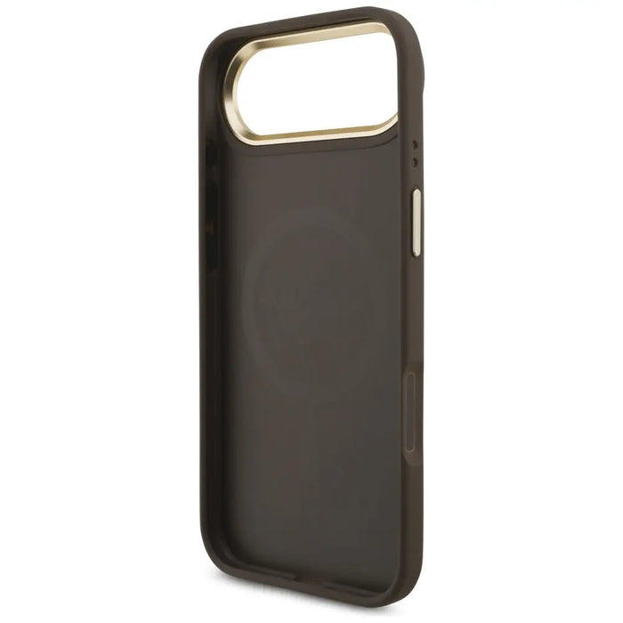 Guess 4G Strass Logo & Big Strap Metal Buttons MagSafe Case for iPhone Air - Brown - Cell phone cases