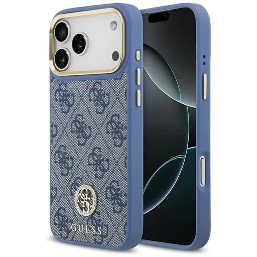 Guess 4G Strass Logo MagSafe Case for iPhone 17 Pro Max - Blue - Cell phone cases and covers<<<HurtelXML
