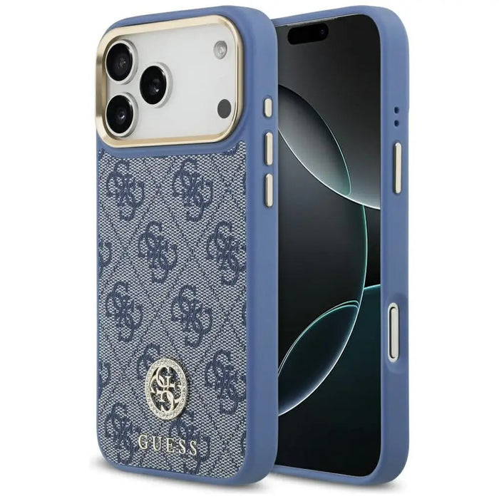 Guess 4G Strass Logo MagSafe Case for iPhone 17 Pro Max - Blue - Cell phone cases and covers<<<HurtelXML