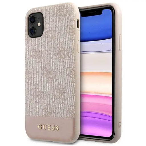 Guess 4G Stripe Collection Case for iPhone 11 / Xr 6.1’’ - Pink - Cell phone cases and covers<<<HurtelXML