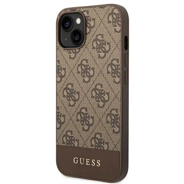 Guess 4G Stripe Collection Case for iPhone 14 Plus / 15 Plus 6.7’’ - Brown - Cell phone cases and covers<<<HurtelXML