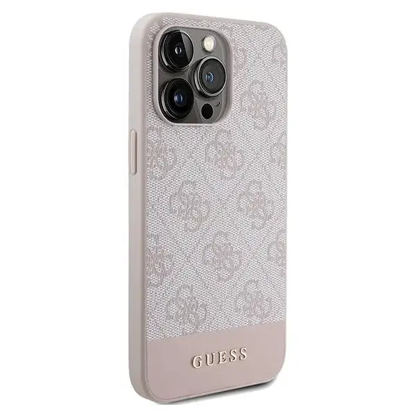 Guess 4G Stripe Collection case for iPhone 14 Pro Max - pink - Cell phone cases and covers<<<HurtelXML