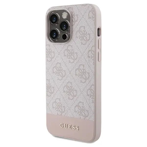 Guess 4G Stripe Collection case for iPhone 15 Pro Max - pink - Cell phone cases and covers<<<HurtelXML
