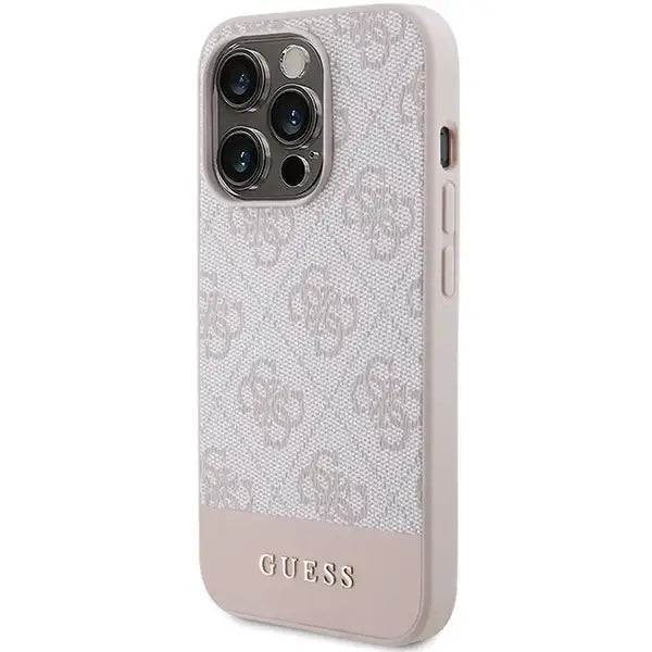 Guess 4G Stripe Collection case for iPhone 15 Pro - pink - Cell phone cases and covers<<<HurtelXML