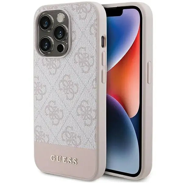 Guess 4G Stripe Collection case for iPhone 15 Pro - pink - Cell phone cases and covers<<<HurtelXML