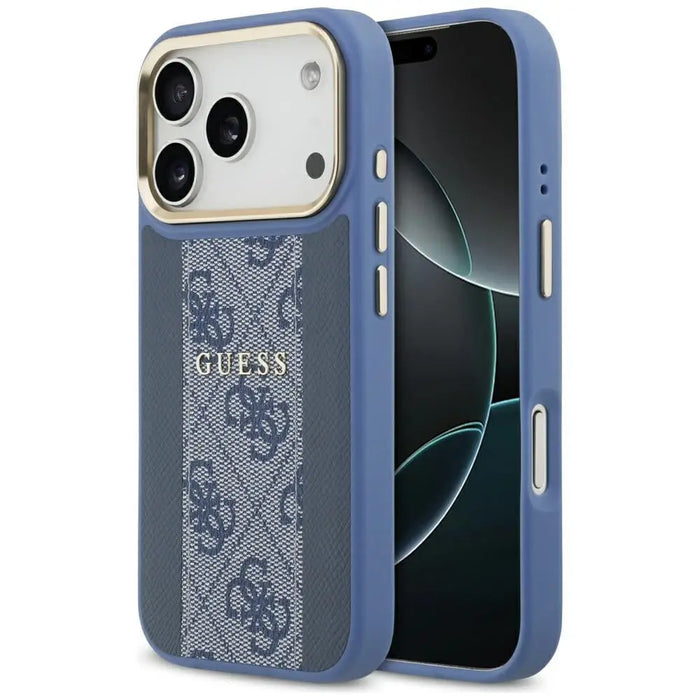 Guess 4G Stripe MagSafe Case for iPhone 17 Pro - Blue - Cell phone cases and covers<<<HurtelXML