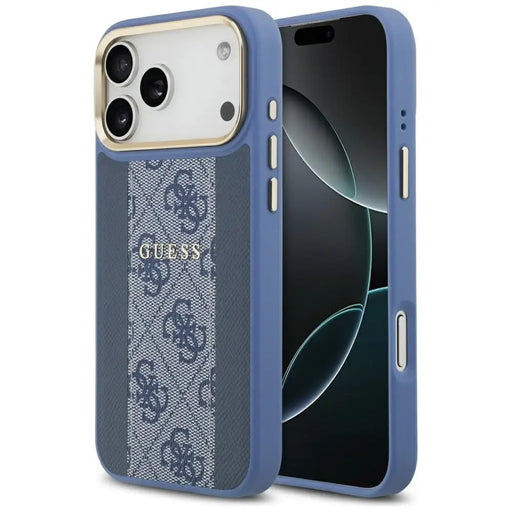 Guess 4G Stripe MagSafe Case for iPhone 17 Pro Max - Blue - Cell phone cases and covers<<<HurtelXML