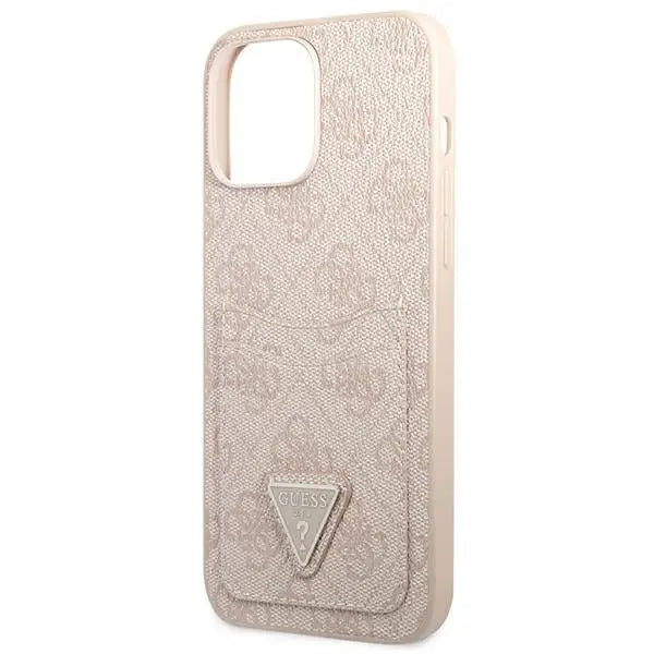 Guess 4G Triangle Logo Cardslot case for iPhone 13 Pro Max - pink - Cell phone cases and covers<<<HurtelXML