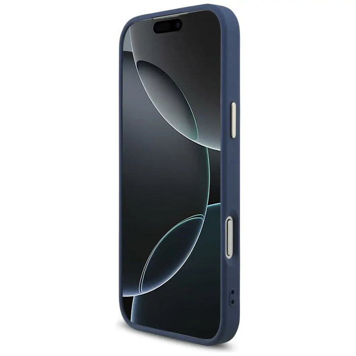 Guess 4G Triangle Logo MagSafe Case for iPhone 17 Pro Max - Blue and Gold - Cell phone cases and covers<<<HurtelXML