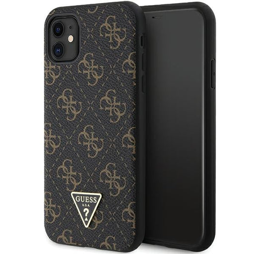 Guess 4G Triangle Metal Logo case for iPhone 11 / XR - black - Cell phone cases and covers<<<HurtelXML
