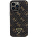 Guess 4G Triangle Metal Logo case for iPhone 14 Pro - black - Cell phone cases and covers<<<HurtelXML