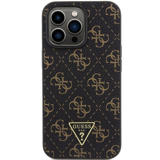 Guess 4G Triangle Metal Logo case for iPhone 14 Pro Max - black - Cell phone cases and covers<<<HurtelXML