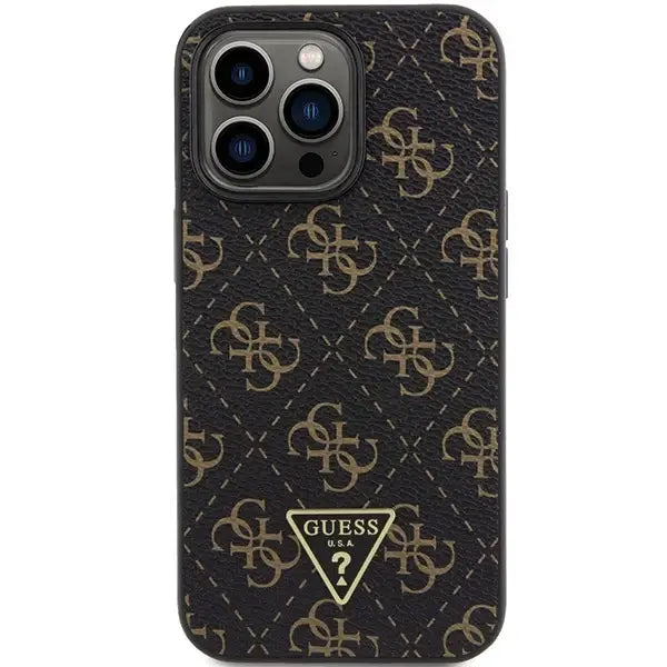 Guess 4G Triangle Metal Logo case for iPhone 15 Pro - black - Cell phone cases and covers<<<HurtelXML