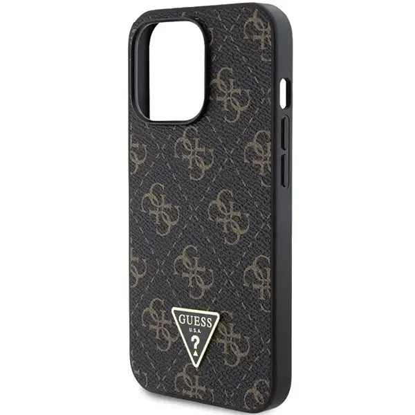 Guess 4G Triangle Metal Logo case for iPhone 15 Pro - black - Cell phone cases and covers<<<HurtelXML