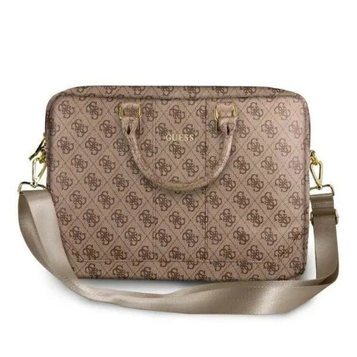 Guess 4G Uptown bag for a 16’’ laptop - brown - Laptop bags<<<HurtelXML