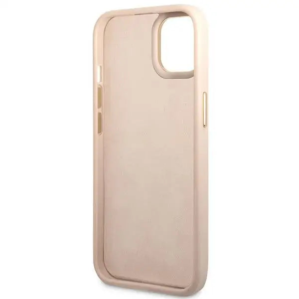 Guess 4G Vintage Gold Logo case for iPhone 14 - pink - Cell phone cases and covers<<<HurtelXML