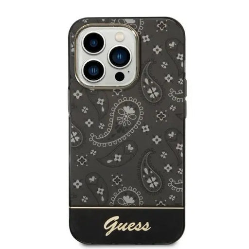 Guess Bandana Paisley iPhone 14 Pro 6.1’’ Case - Black - Cell phone cases and covers<<<HurtelXML