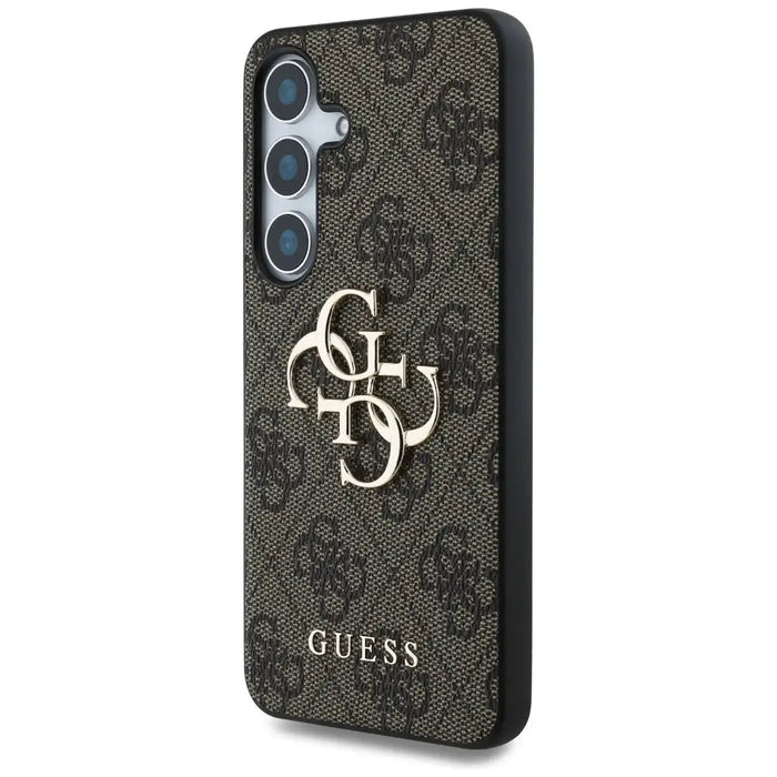 Guess Big 4G Logo Classic Logo Case for Samsung Galaxy S25 Brown - Cell phone cases and covers<<<HurtelXML