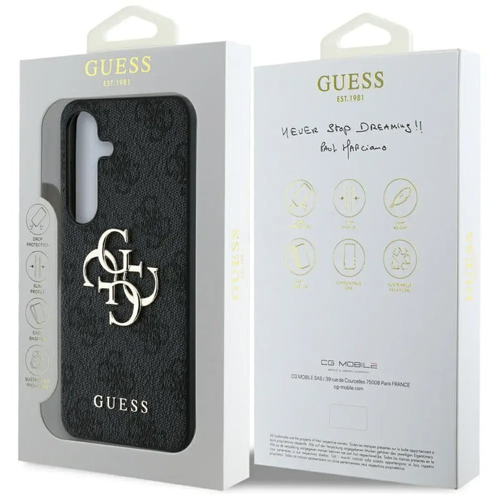Guess Big 4G Logo Classic Logo Case for Samsung Galaxy S25 Plus Black - Cell phone cases and covers<<<HurtelXML