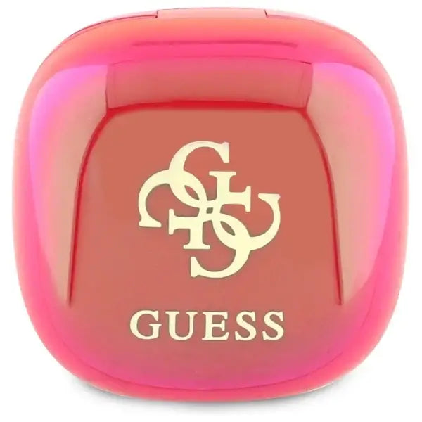 Guess Bluetooth headphones GUTWSJ144ESF TWS + docking station fuchsia/fuschia Iridescent 4G Printed Logo - Headphones