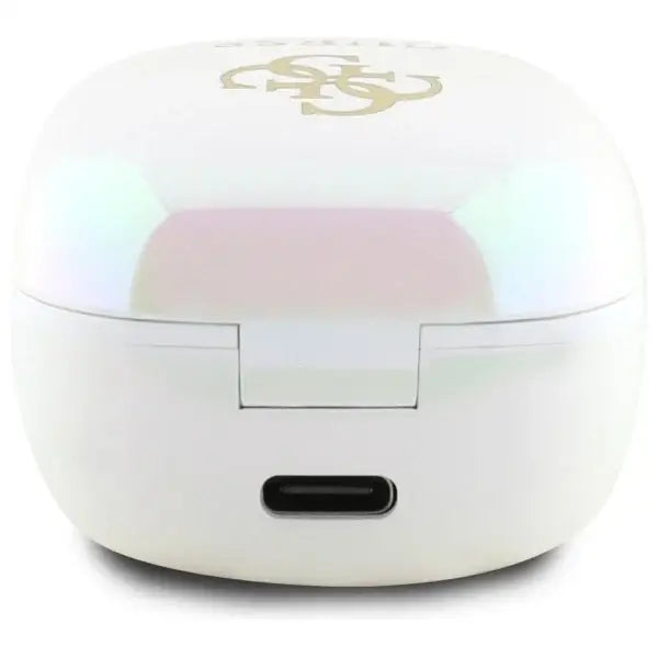 Guess Bluetooth headphones GUTWSJ144ESH TWS + docking station white/white Iridescent 4G Printed Logo - Headphones