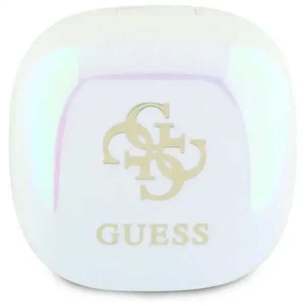 Guess Bluetooth headphones GUTWSJ144ESH TWS + docking station white/white Iridescent 4G Printed Logo - Headphones