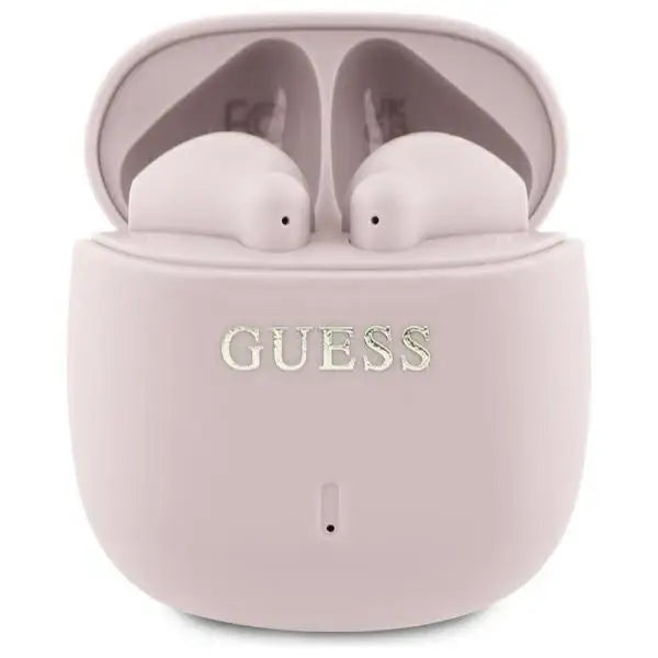 Guess Bluetooth headphones GUTWSJ14ESGP TWS + docking station pink/pink Printed Classic Logo - Headphones