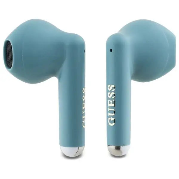 Guess Bluetooth headphones GUTWSJ14ESGQ TWS + docking station turquoise/turquoise Printed Classic Logo - Headphones