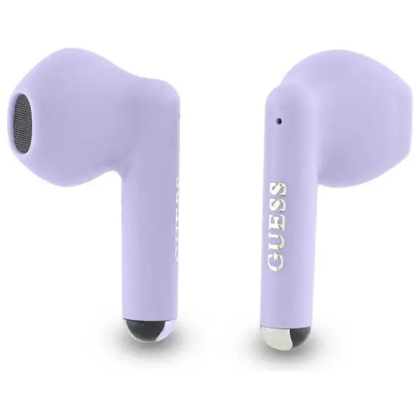 Guess Bluetooth headphones GUTWSJ14ESGU TWS + docking station purple/purple Printed Classic Logo - Headphones