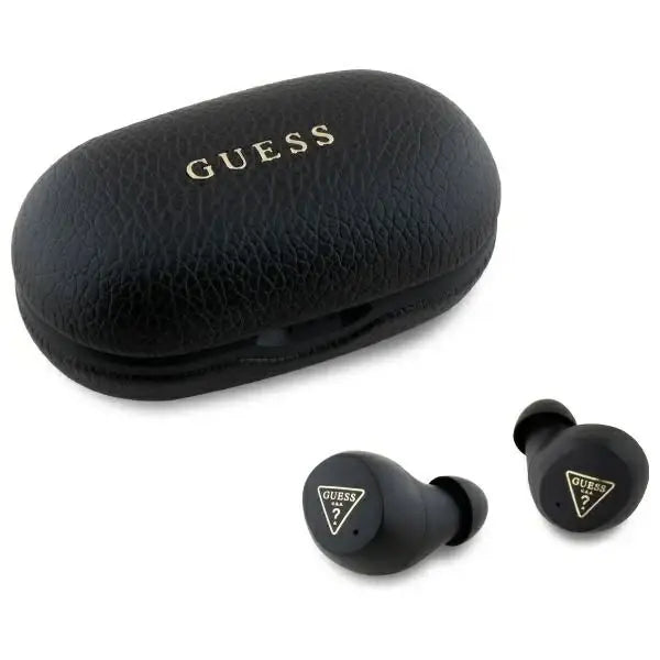 Guess Bluetooth headphones GUTWSPGTSPSK TWS + docking station black/black Grained Classic Logo - Headphones