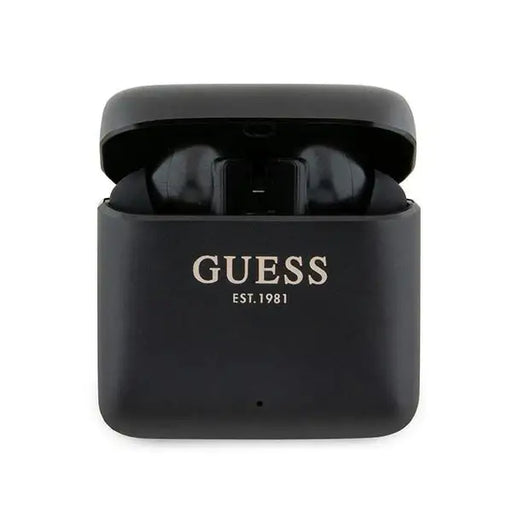 Guess Bluetooth headphones GUTWSSU20ALEGK TWS + docking station black/black Printed Logo - Headphones
