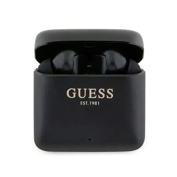 Guess Bluetooth headphones GUTWSSU20ALEGK TWS + docking station black/black Printed Logo - Headphones