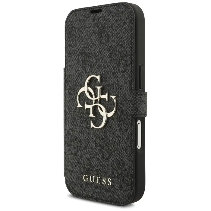 Guess Book 4G Metal Logo Case for iPhone 17 Pro - Black - Cell phone cases and covers<<<HurtelXML