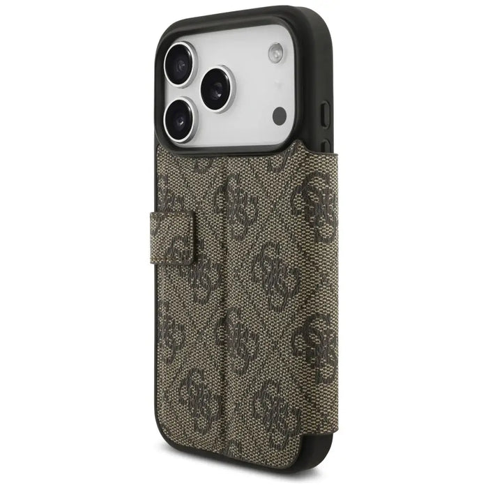 Guess Book 4G Metal Logo Case for iPhone 17 Pro - Brown - Cell phone cases and covers<<<HurtelXML