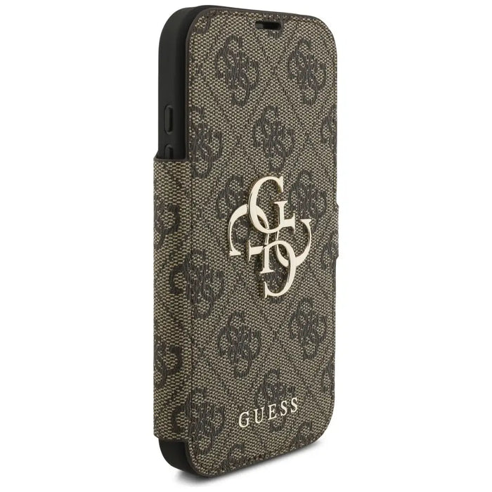 Guess Book 4G Metal Logo Case for iPhone 17 Pro - Brown - Cell phone cases and covers<<<HurtelXML