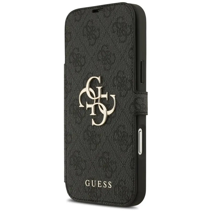 Guess Book 4G Metal Logo Case for iPhone 17 Pro Max - Black - Cell phone cases and covers<<<HurtelXML