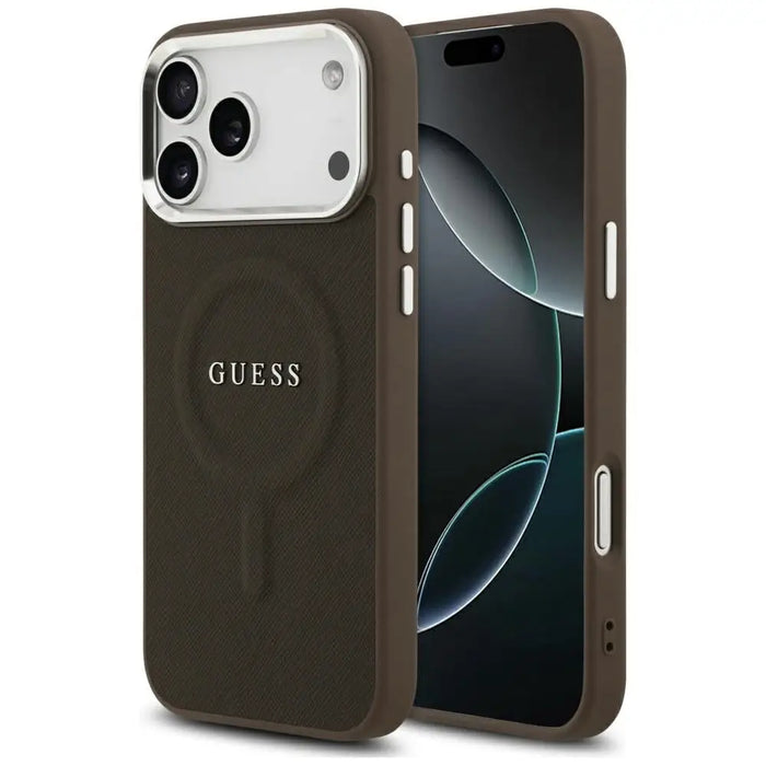 Guess Classic Logo MagSafe Case for iPhone 17 Pro Max - Brown - Cell phone cases and covers<<<HurtelXML