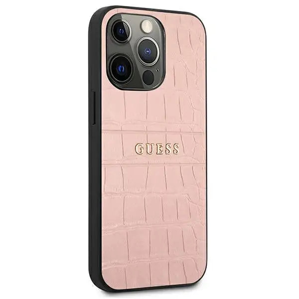Guess Croco Strap Collection iPhone 13 Pro / 13 6.1’’ Case - Pink - Cell phone cases and covers<<<HurtelXML