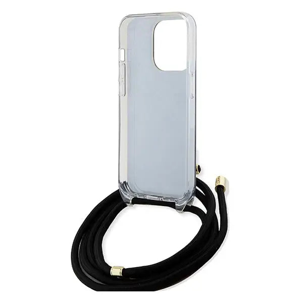 Guess Crossbody Cord 4G Print case for iPhone 15 Pro Max - black - Cell phone cases and covers<<<HurtelXML