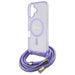 Guess Crossbody Cord Script MagSafe iPhone 16 Case - Purple - Cell phone cases and covers<<<HurtelXML