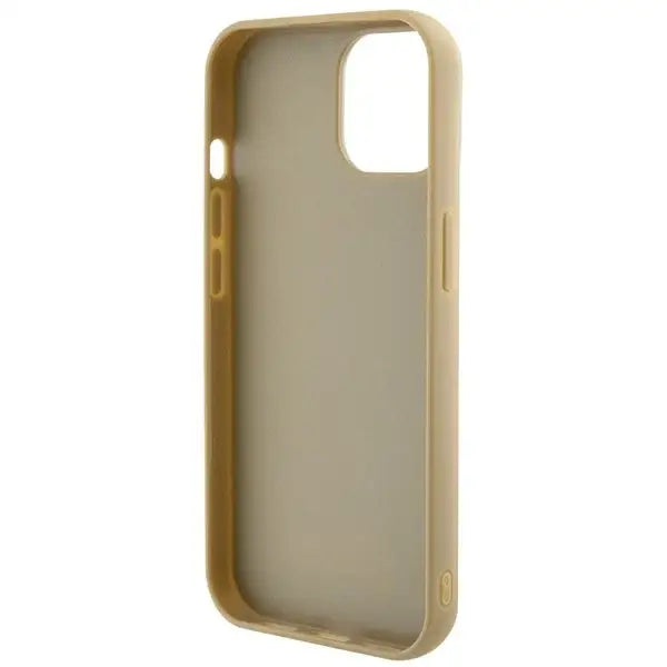 Guess Disco Metal Script case for iPhone 15 - gold - Cell phone cases and covers<<<HurtelXML
