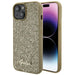 Guess Disco Metal Script case for iPhone 15 - gold - Cell phone cases and covers<<<HurtelXML