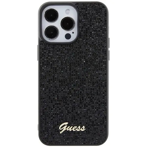 Guess Disco Metal Script case for iPhone 15 Pro Max - black - Cell phone cases and covers<<<HurtelXML