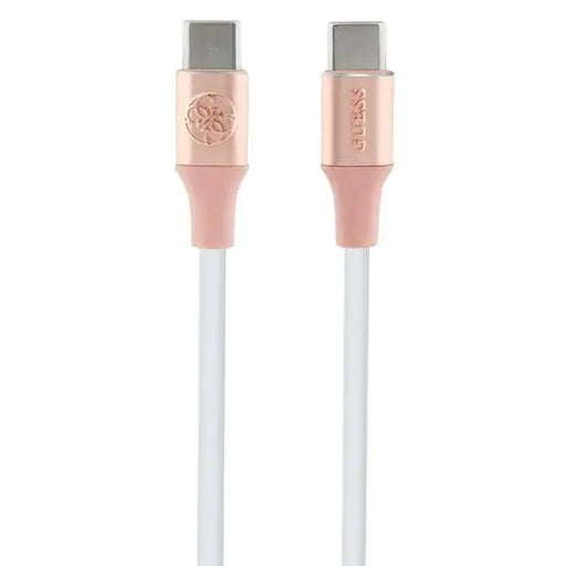 Guess Ebossed Logo USB-C / USB-C Cable 1.5m Fast Charging - Pink - Cell phone cables<<<HurtelXML