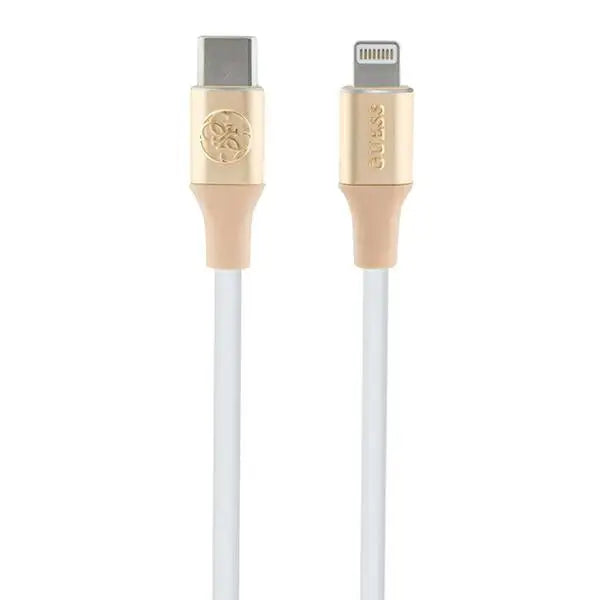 Guess Ebossed Logo USB-C / Lightning cable 1.5m fast charging - gold - Cell phone cables<<<HurtelXML