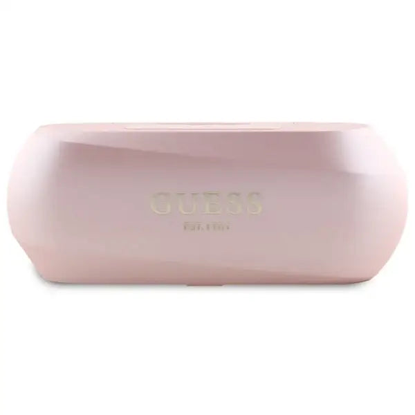 Guess Elongated Metalic Printed Logo Bluetooth TWS Headphones + Docking Station - Pink - Headphones