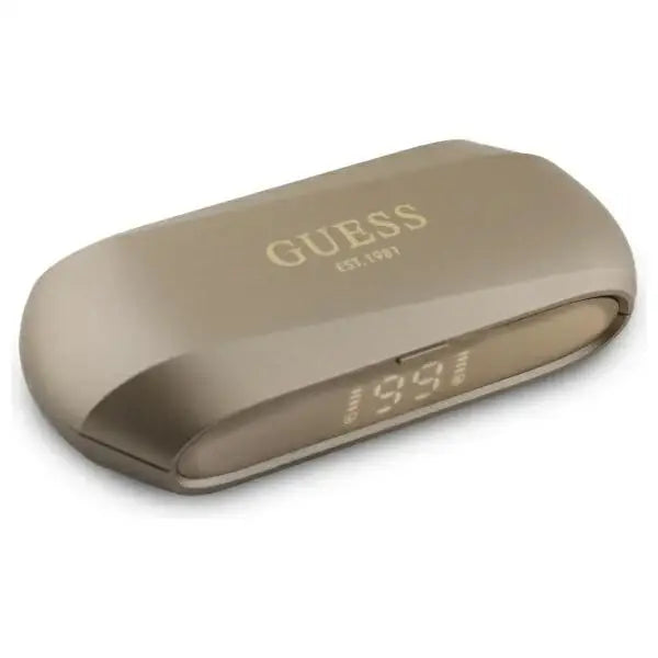 Guess Elongated Metalic Printed Logo Bluetooth TWS Headphones + Docking Station - Gold - Headphones
