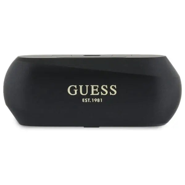 Guess Elongated Metallic Printed Logo Bluetooth TWS Headphones + Docking Station - Black - Headphones