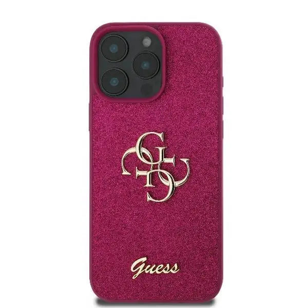 Guess Fixed Glitter Big 4G case for iPhone 16 Pro Max - purple - Cell phone cases and covers<<<HurtelXML