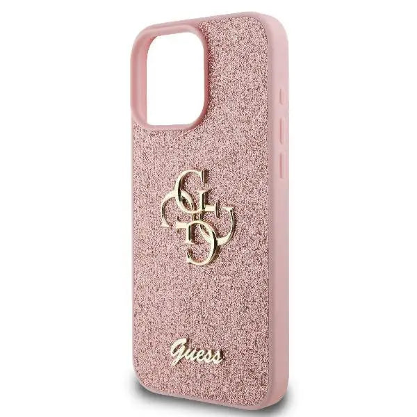 Guess Fixed Glitter Big 4G Case for iPhone 16 Pro - Pink - Cell phone cases and covers<<<HurtelXML